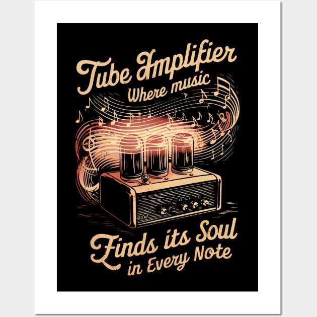 Vintage Vibes, Classic Sound: Immerse Yourself in the Music with a Tube Amplifier Wall Art by PopArtyParty